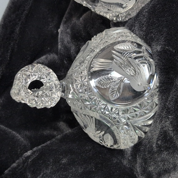 Hofbauer Crystal Candy Dish with Lid, Vintage, "The Birds Collection" - Picture 6 of 13